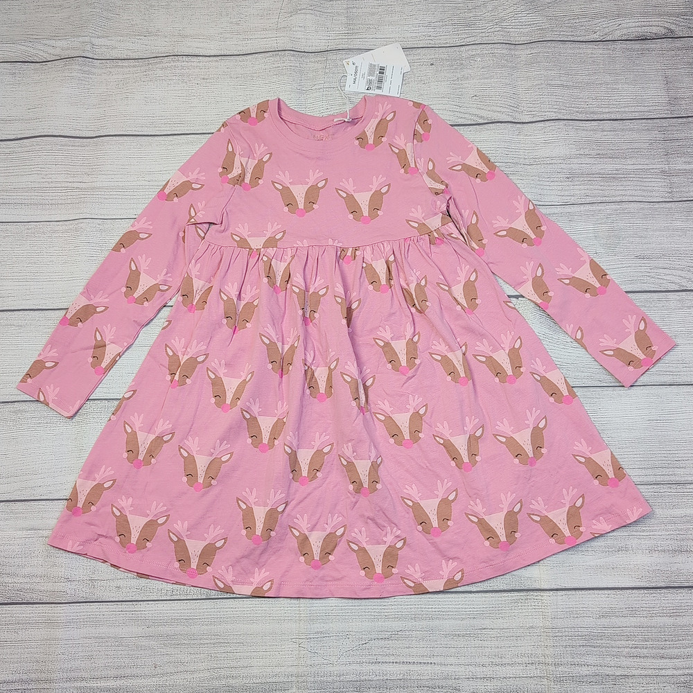 5/6 Next Pink Reindeer Dress